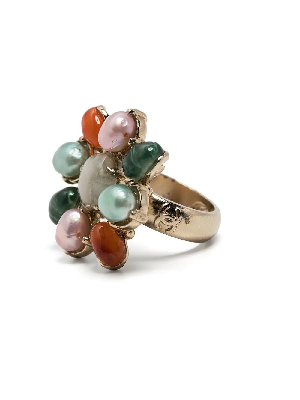 Chanel Multicolour gemstone-embellished ring  In Excellent Condition In London, GB