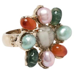 Chanel Multicolour gemstone-embellished ring 