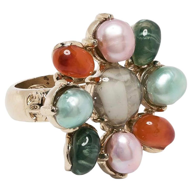 Chanel Multicolour gemstone-embellished ring at 1stDibs