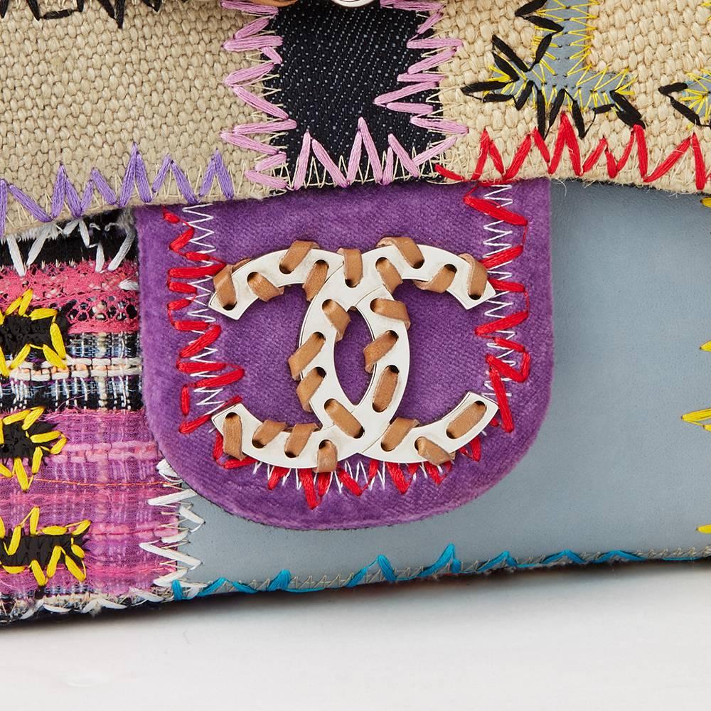 Women's or Men's Chanel Multicolour Patchwork Multi-Fabric Jumbo Flap Bag 