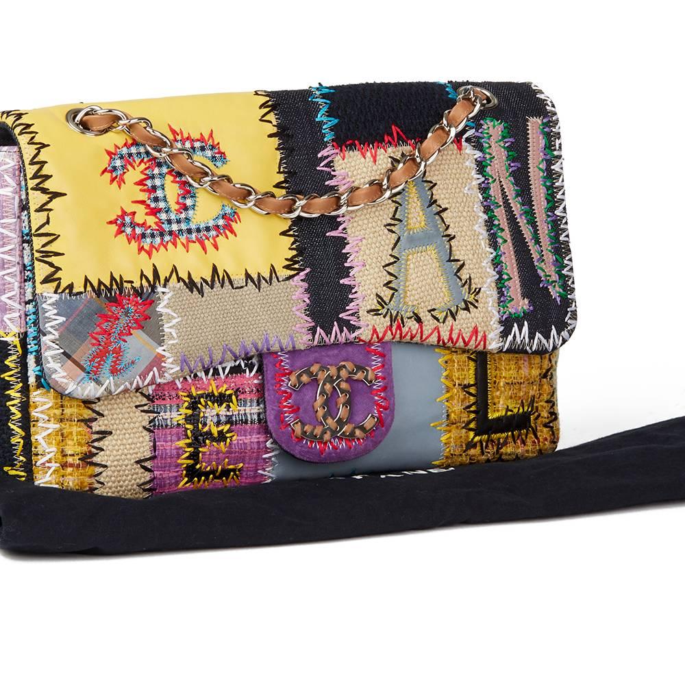 Chanel Multicolour Patchwork Multi-Fabric Jumbo Flap Bag  4