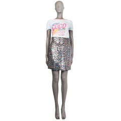 CHANEL multicolour SEQUIN 2018 HAMBURG MINI Skirt 38 S