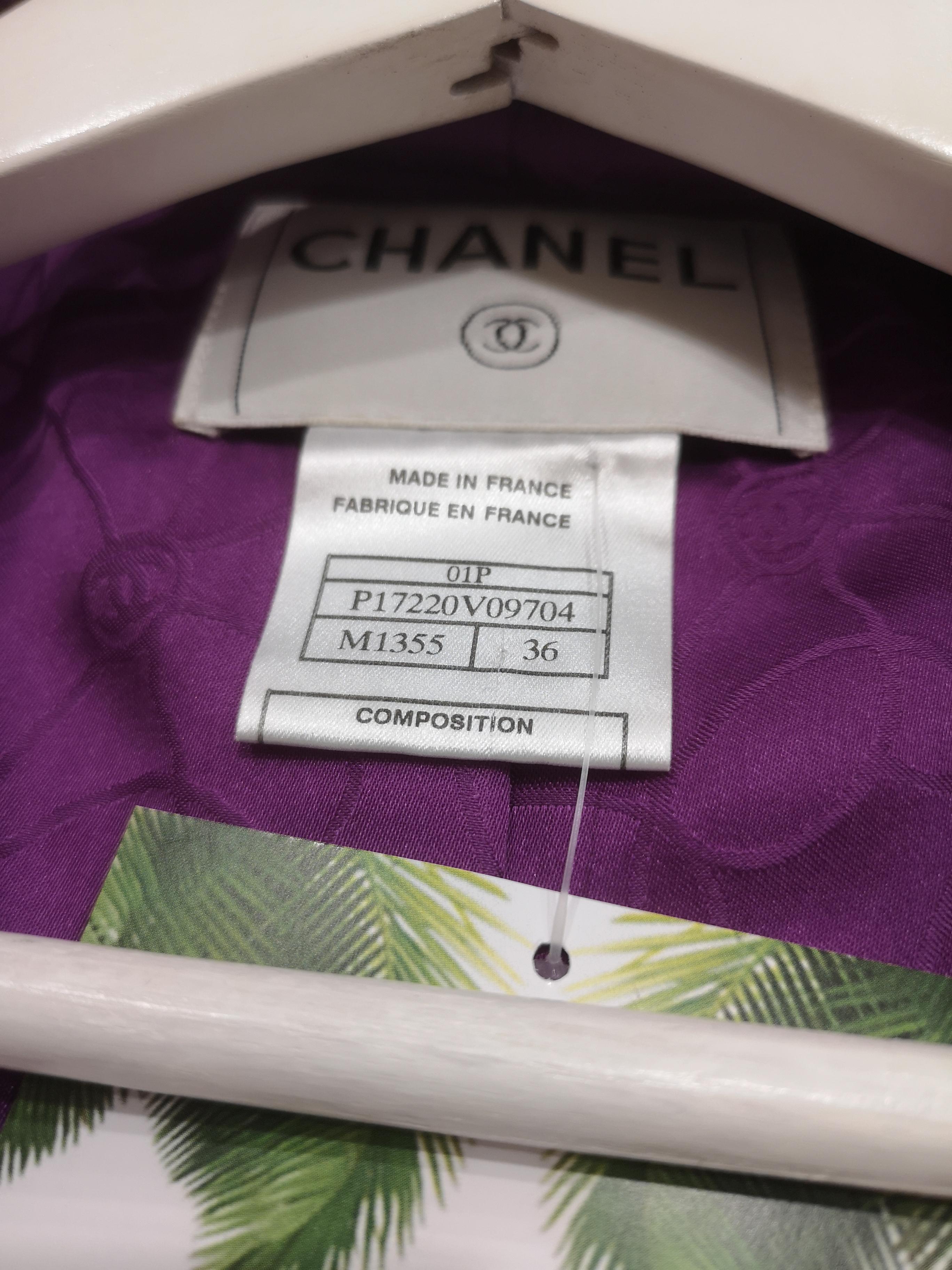 Chanel multicoloured purple pink jacket 6