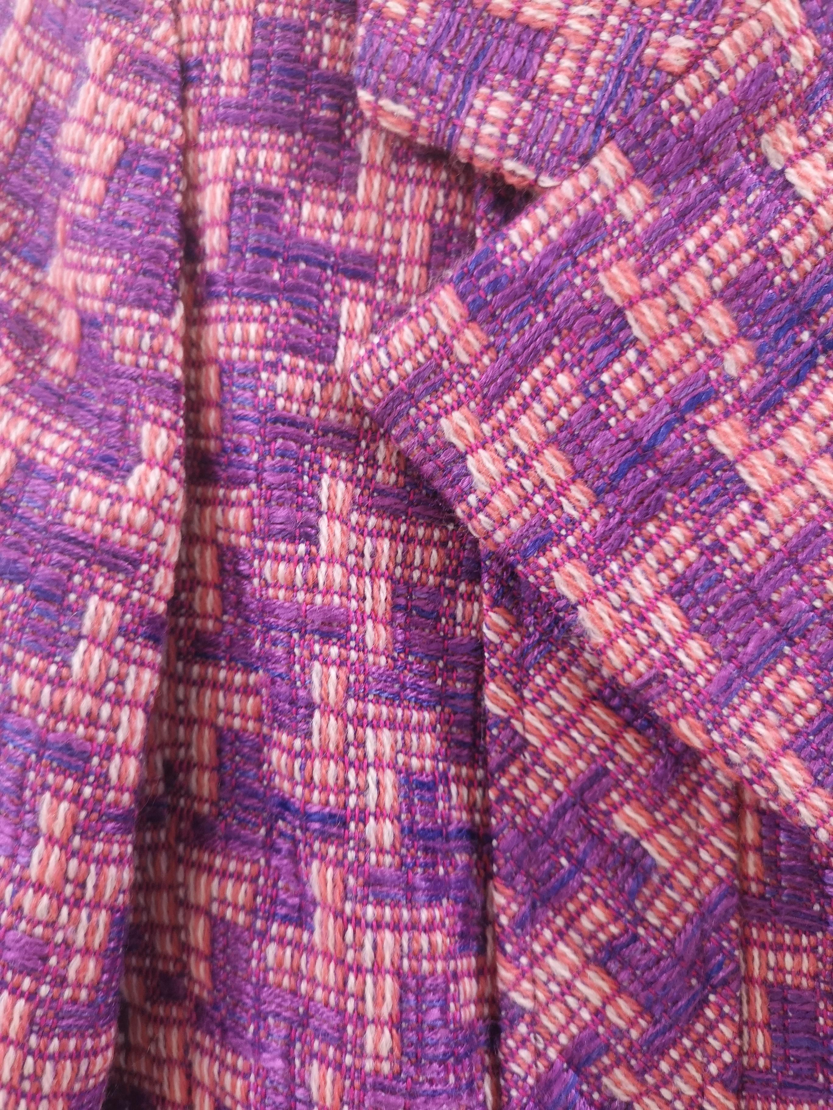 Chanel multicoloured purple pink jacket 2