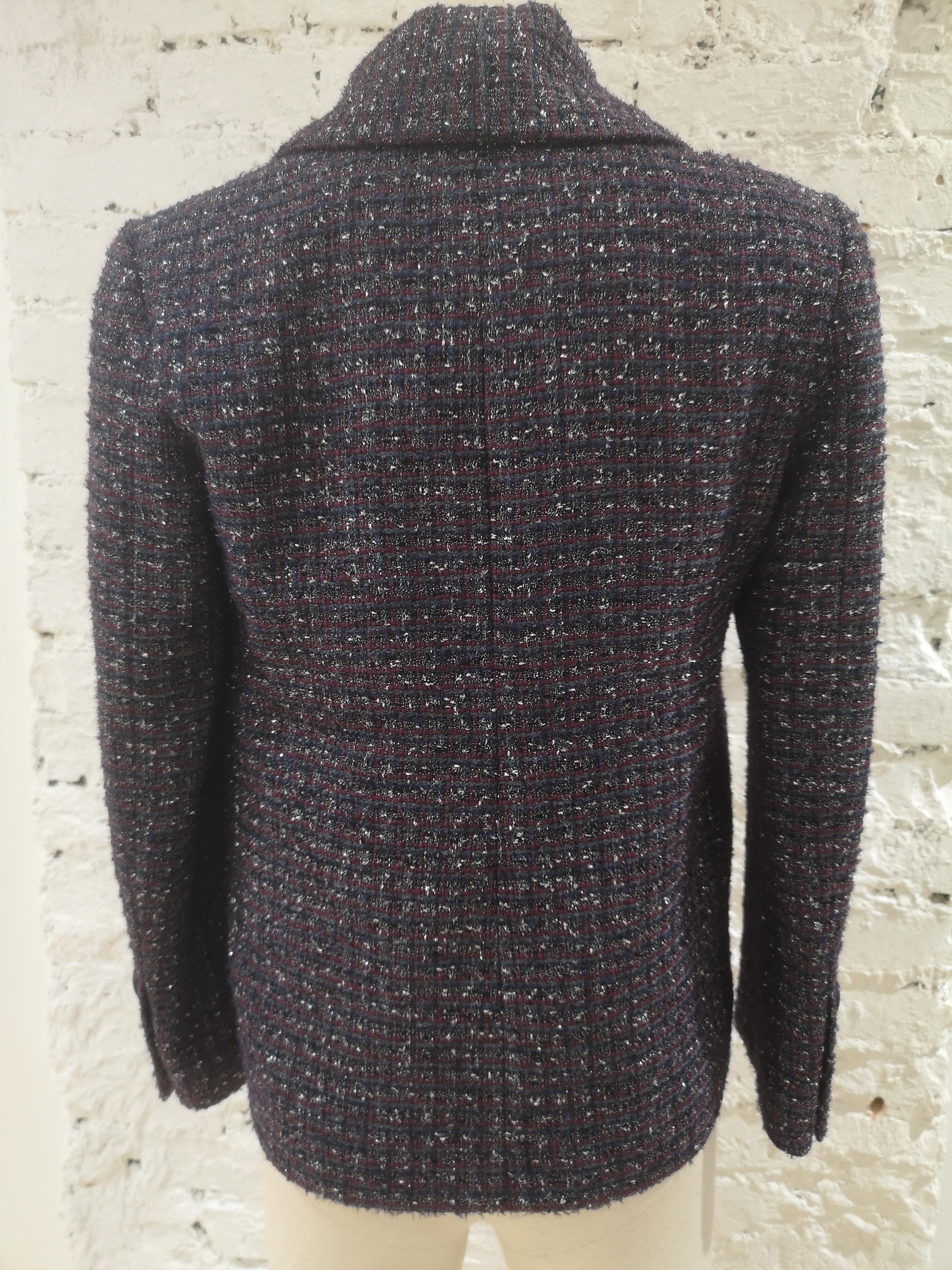 Nero Giacca in tweed multicolore Chanel