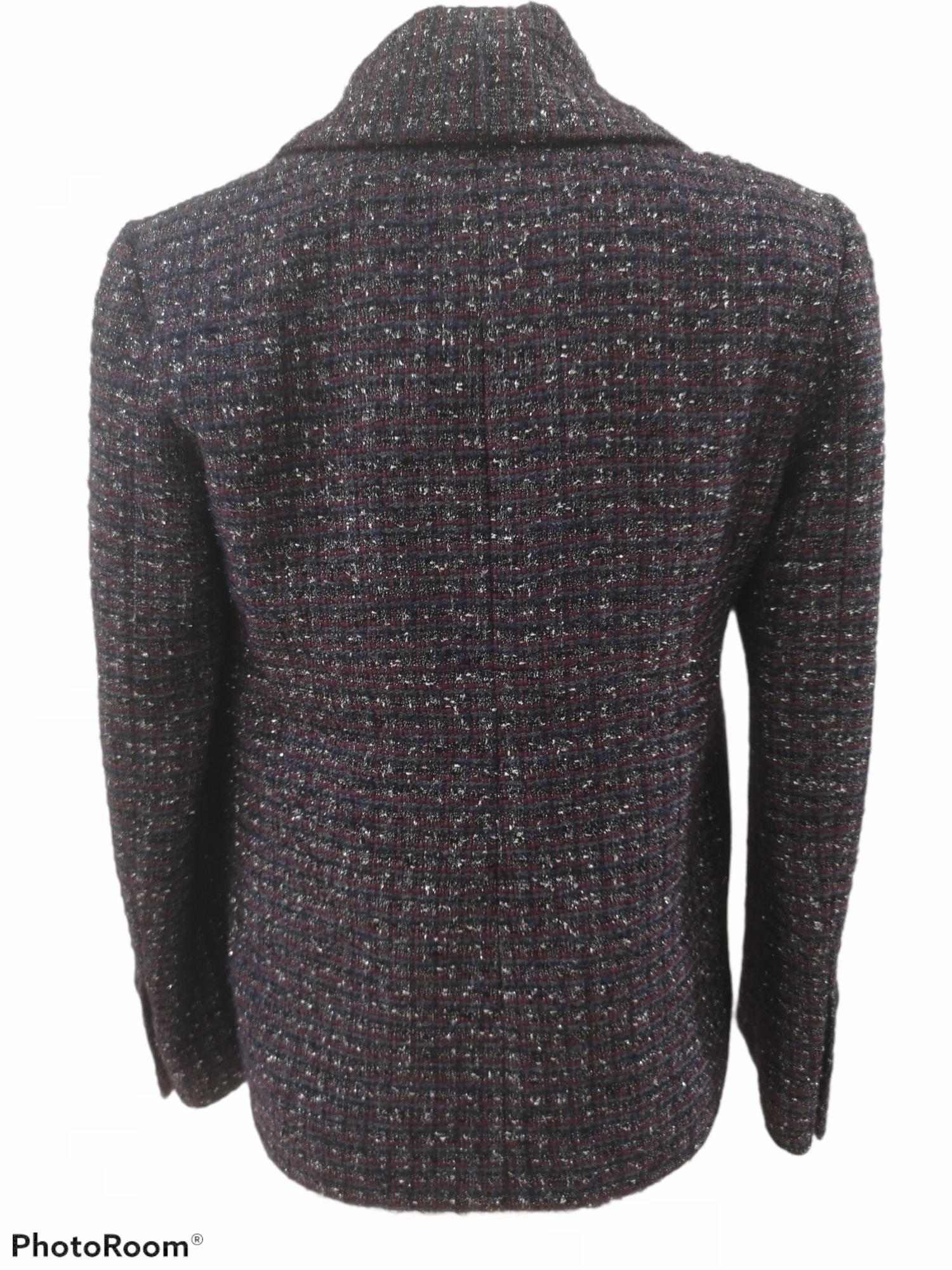 Black Chanel multicoloured tweed jacket