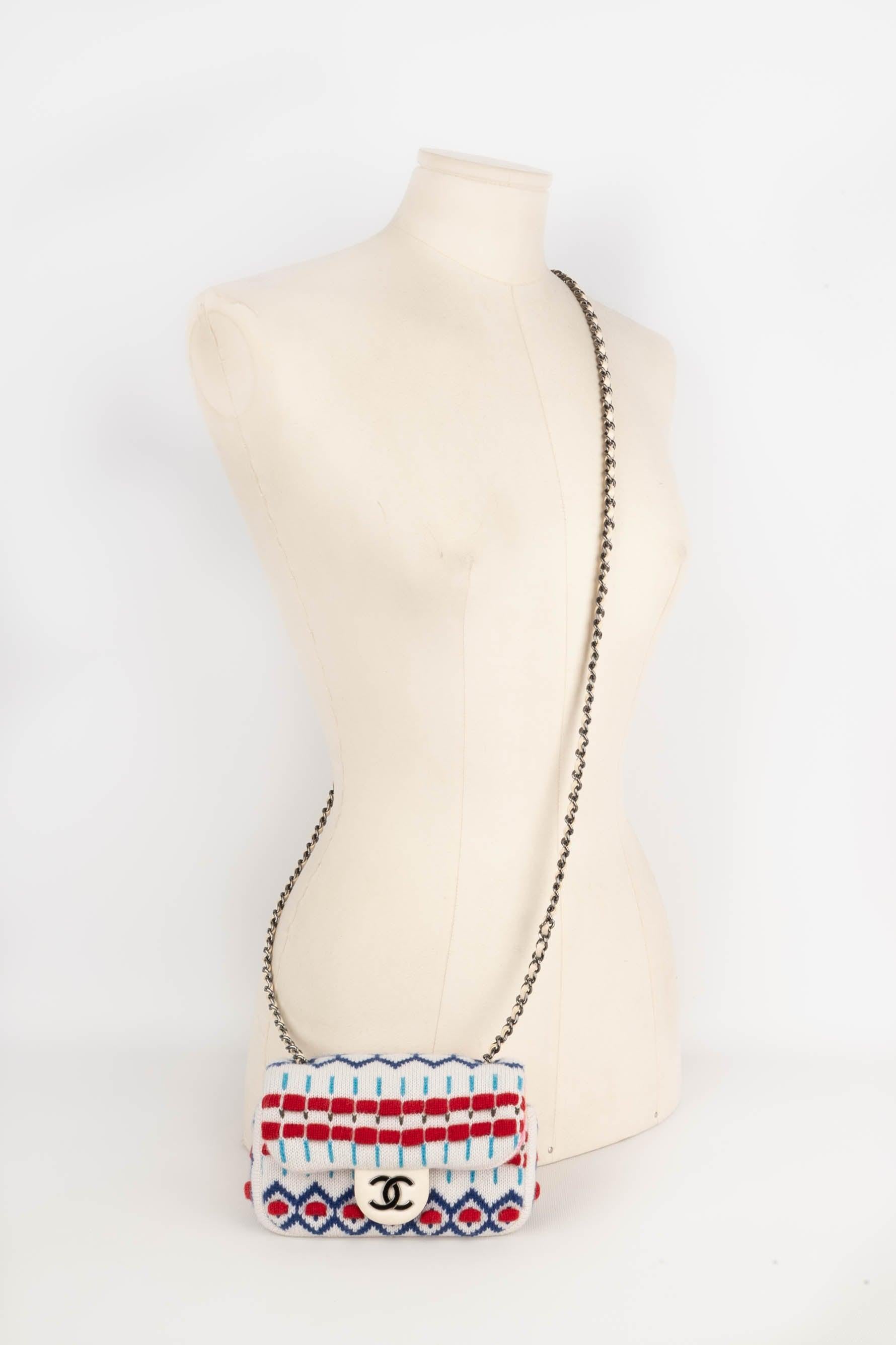 Gris Chanel - Mini sac en laine multicolore « Paris-Salzburg » 2015