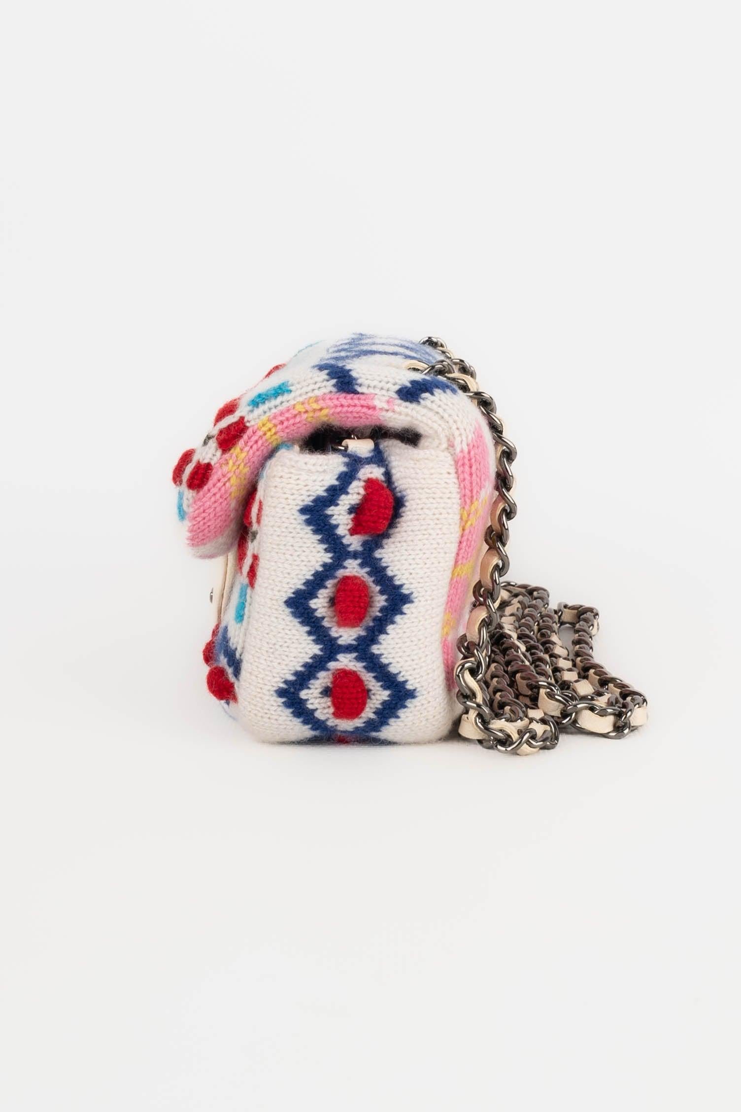 Chanel - Mini sac en laine multicolore « Paris-Salzburg » 2015 Excellent état à SAINT-OUEN-SUR-SEINE, FR