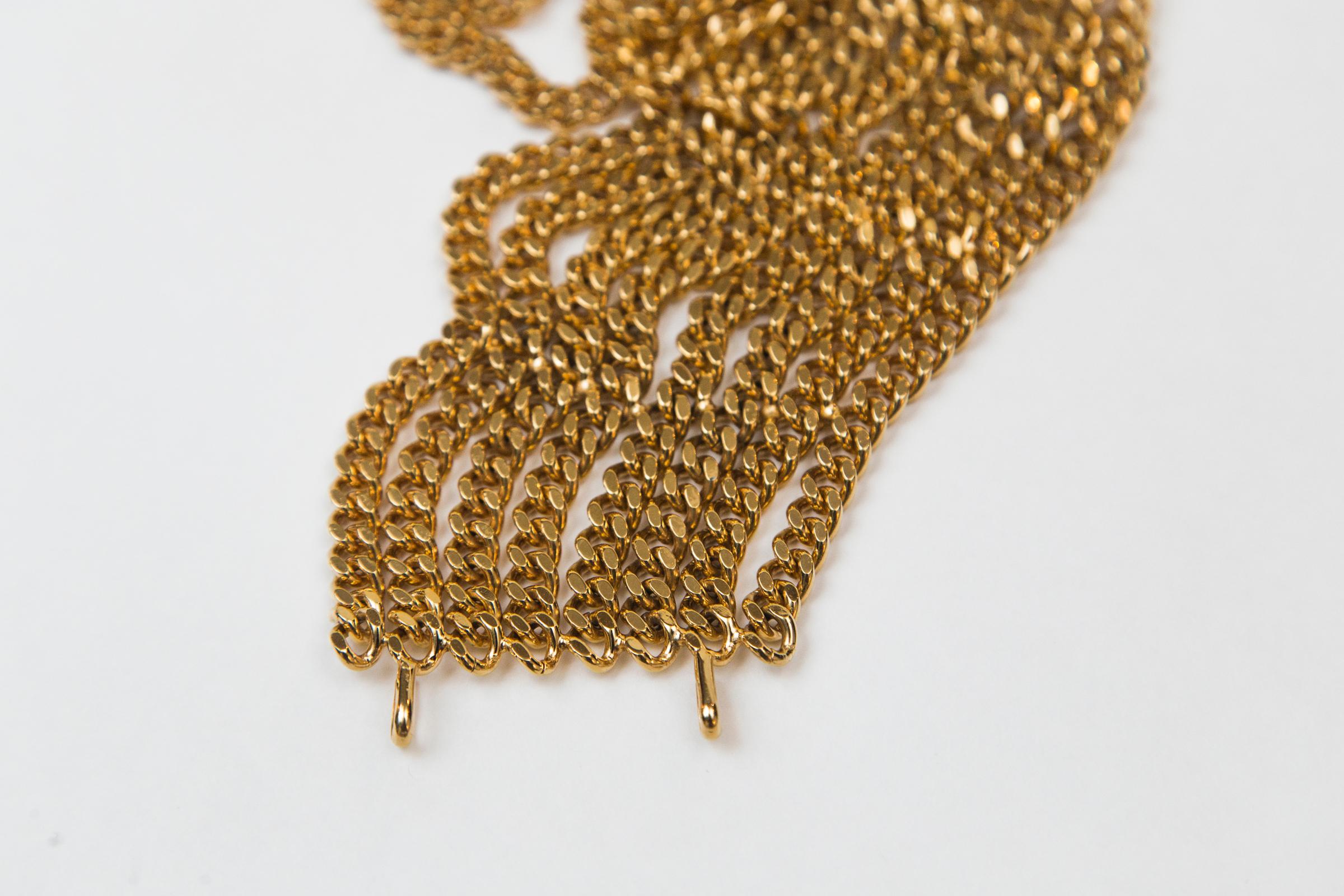 Chanel Multiple Layer Gold Chain Necklace 5