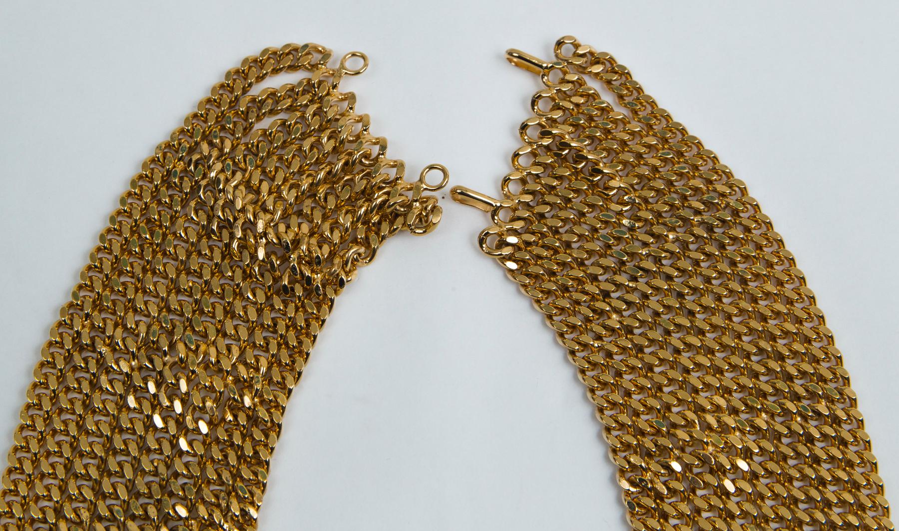Chanel Multiple Layer Gold Chain Necklace 1