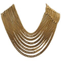 Chanel Multiple Layer Gold Chain Necklace