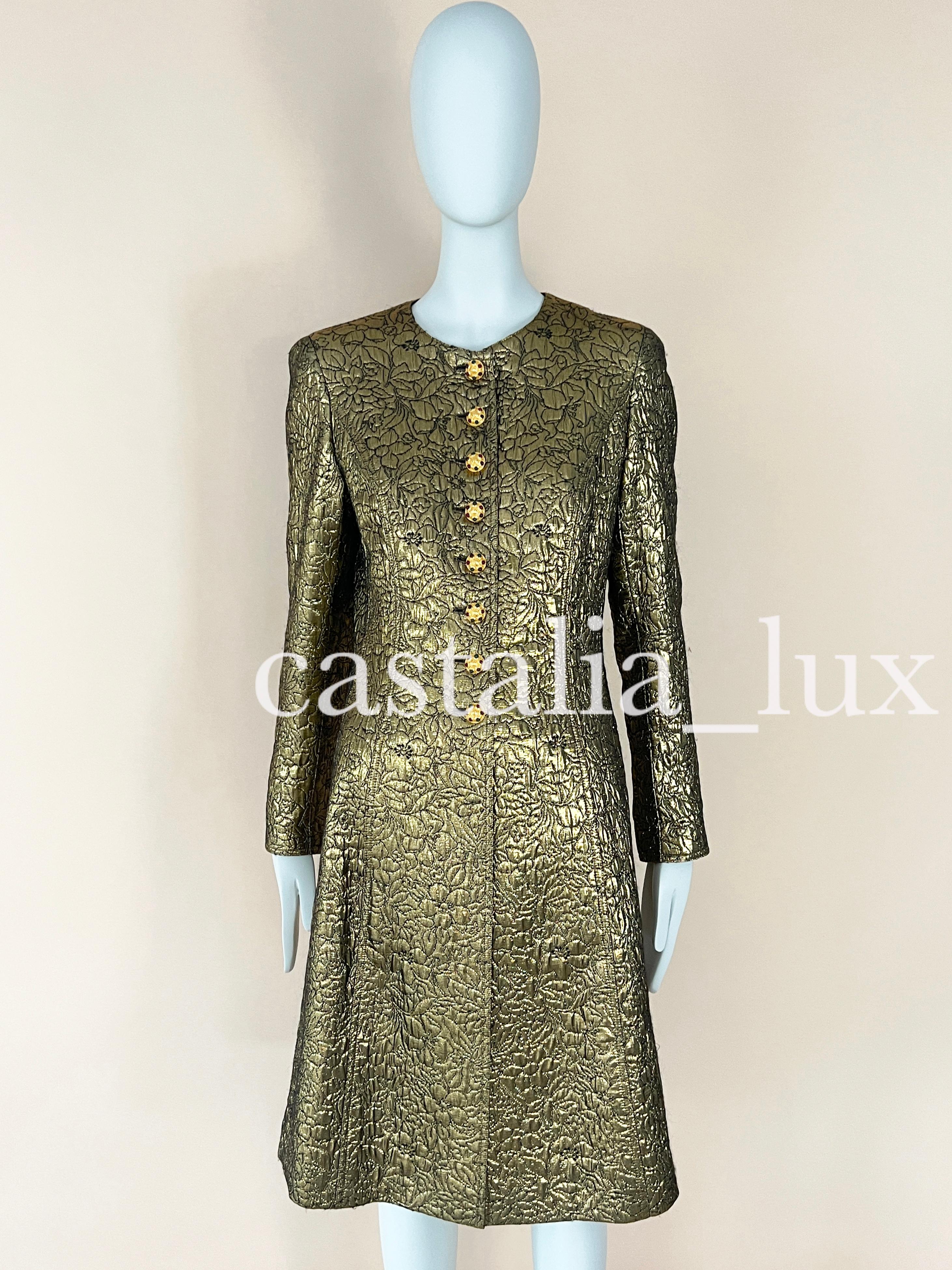 Chanel Museum Worth Jewel Buttons Brocade Jacket  For Sale 6