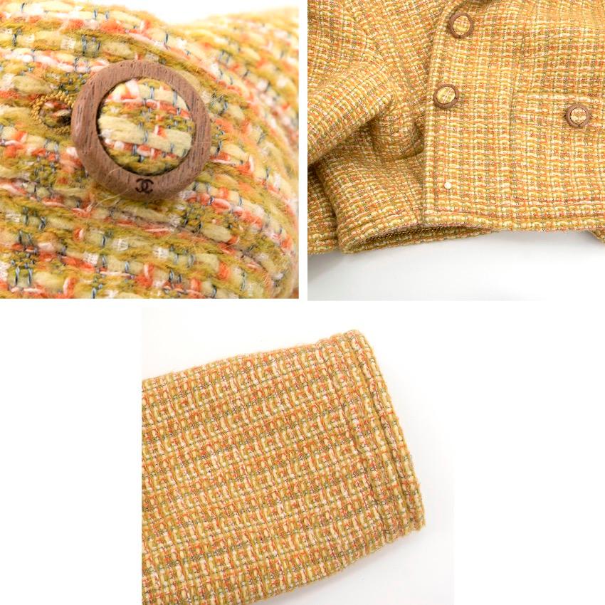 Chanel Mustard Tweed Cropped Jacket US 4 2