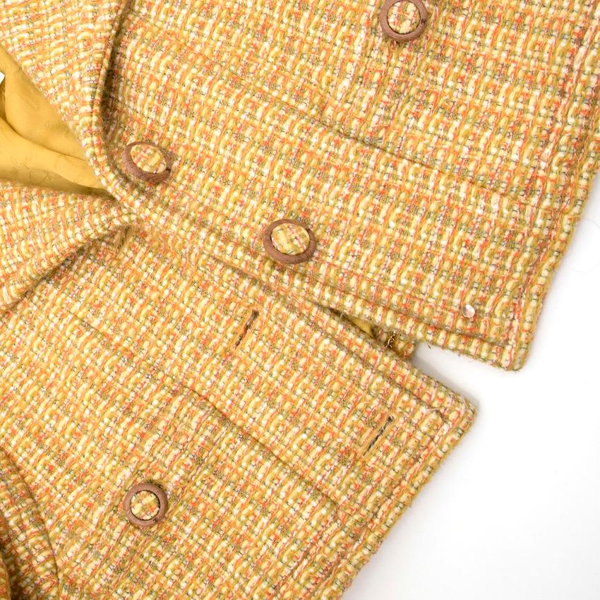 Women's Chanel Mustard Tweed Cropped Jacket US 4