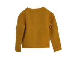 Chanel Mustard Tweed Long Sleeve Top - Sz. 38