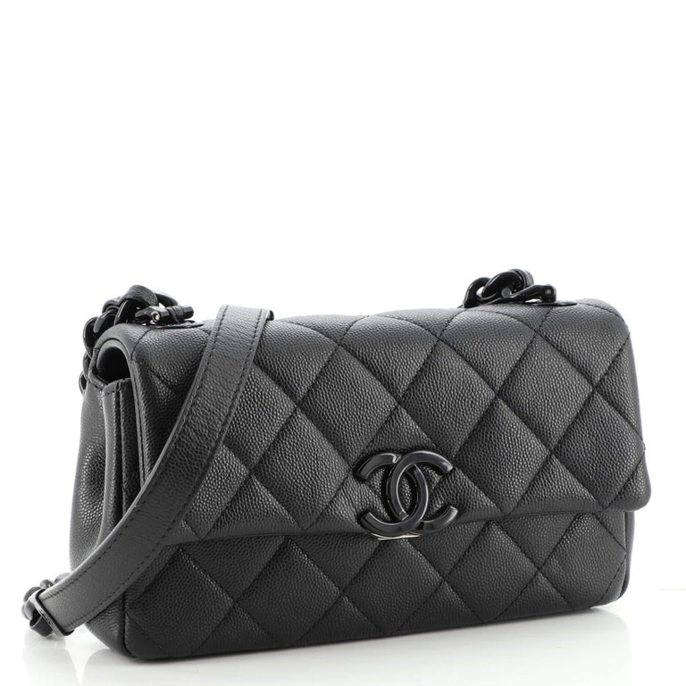Chanel My Everything Flap Bag Quilted Caviar Small at 1stDibs