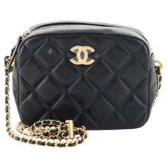 Chanel My Perfect Adjustable Chain Camera Bag Quilted Lambskin with Pearl
