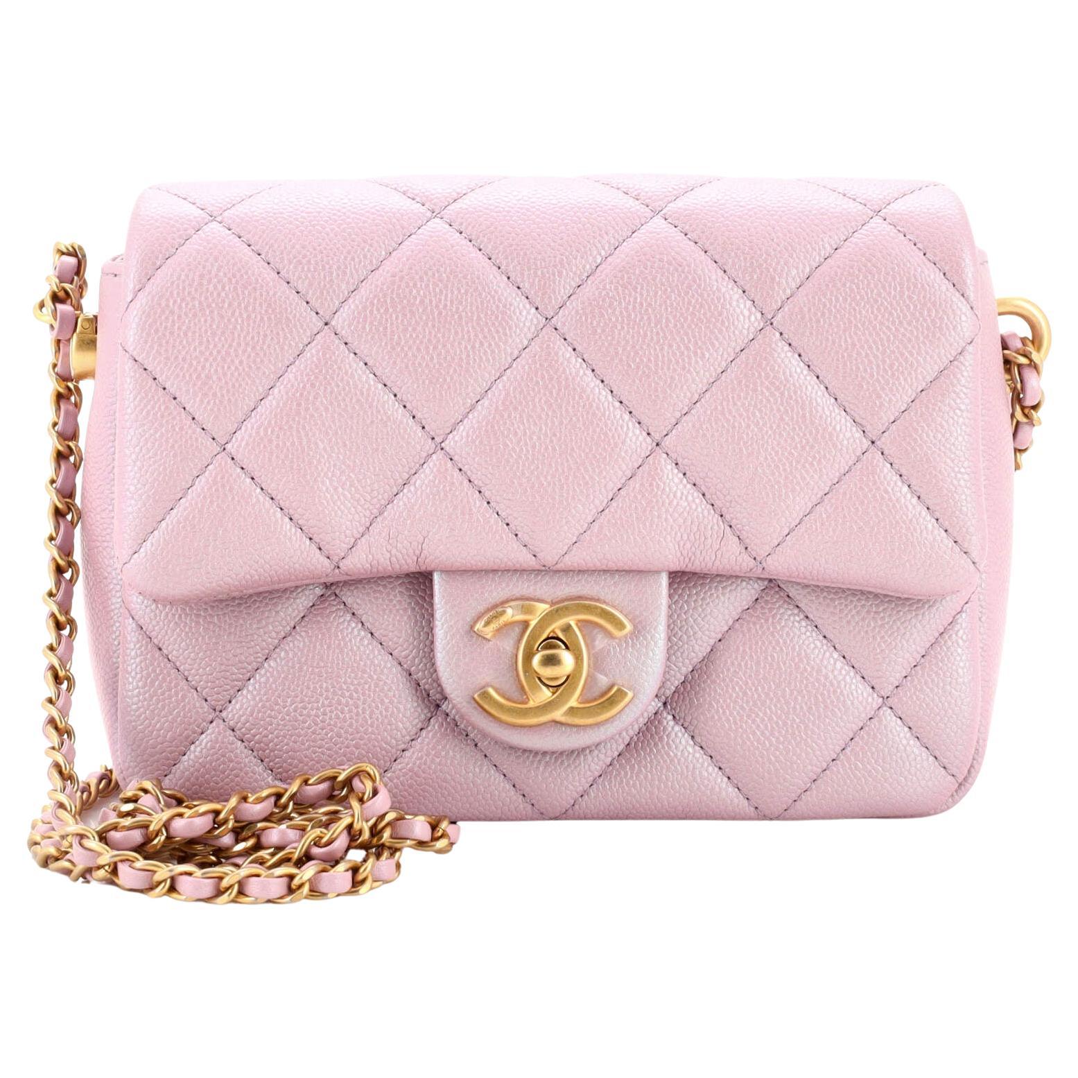 Chanel My Perfect Adjustable Chain Flap Bag Quilted Iridescent Caviar Mini