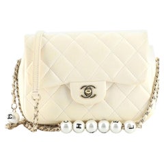 Chanel My Precious Pearls Chain Flap Bag Quilted Lambskin Small