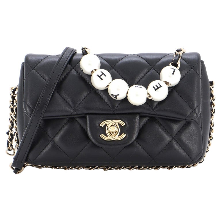 chanel pearl on flap bag
