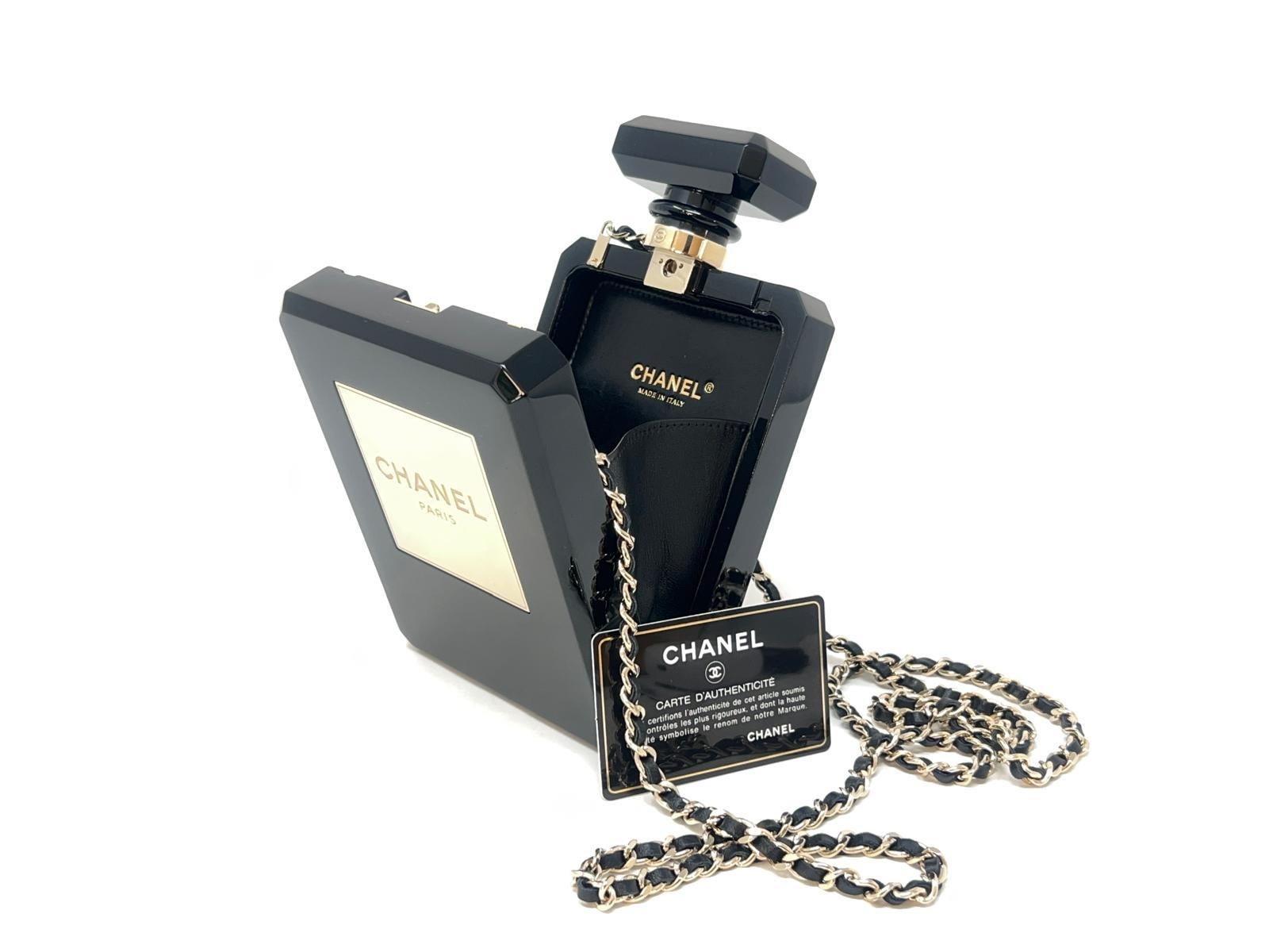Chanel N5 Black Perfume Bottle Minaudière Cruise Collection 2013  For Sale 6