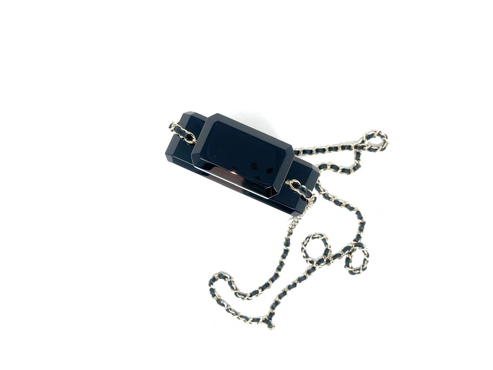 Chanel N5 Black Perfume Bottle Minaudière Cruise Collection 2013  For Sale 9