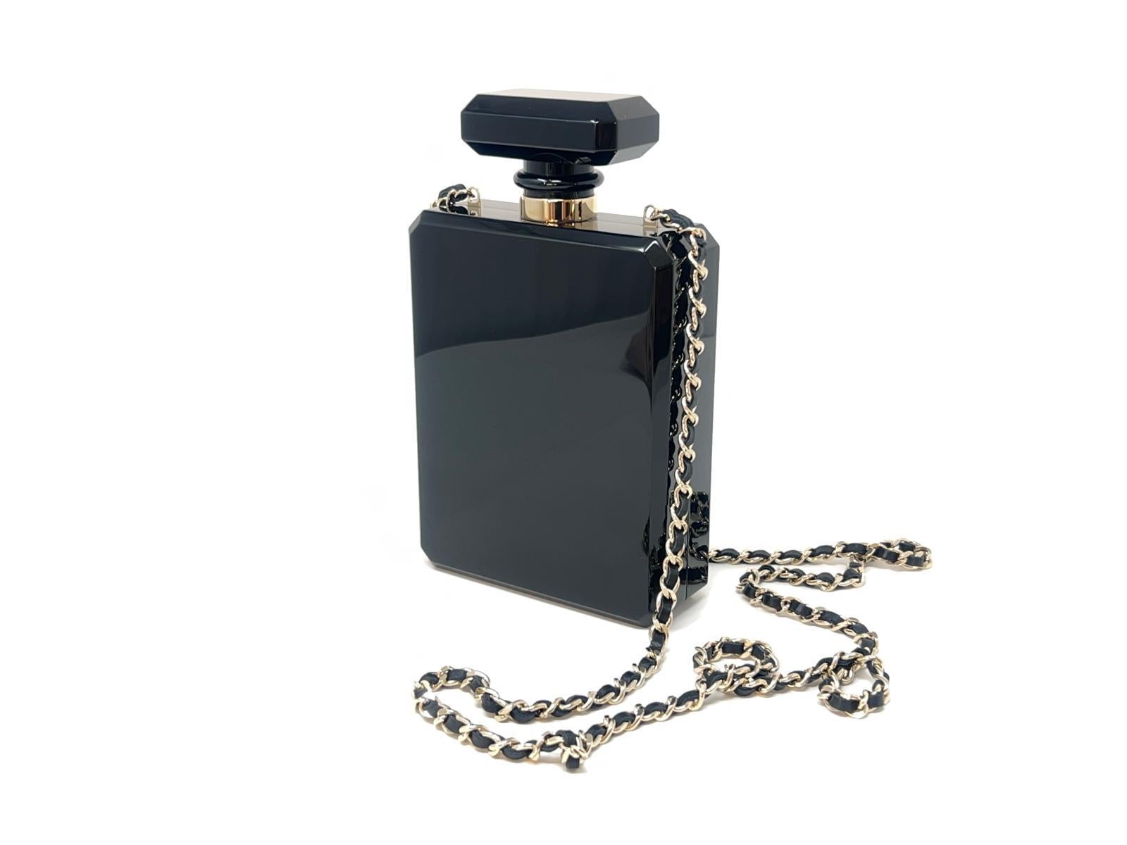 Chanel N5 Black Perfume Bottle Minaudière Cruise Collection 2013  For Sale 10