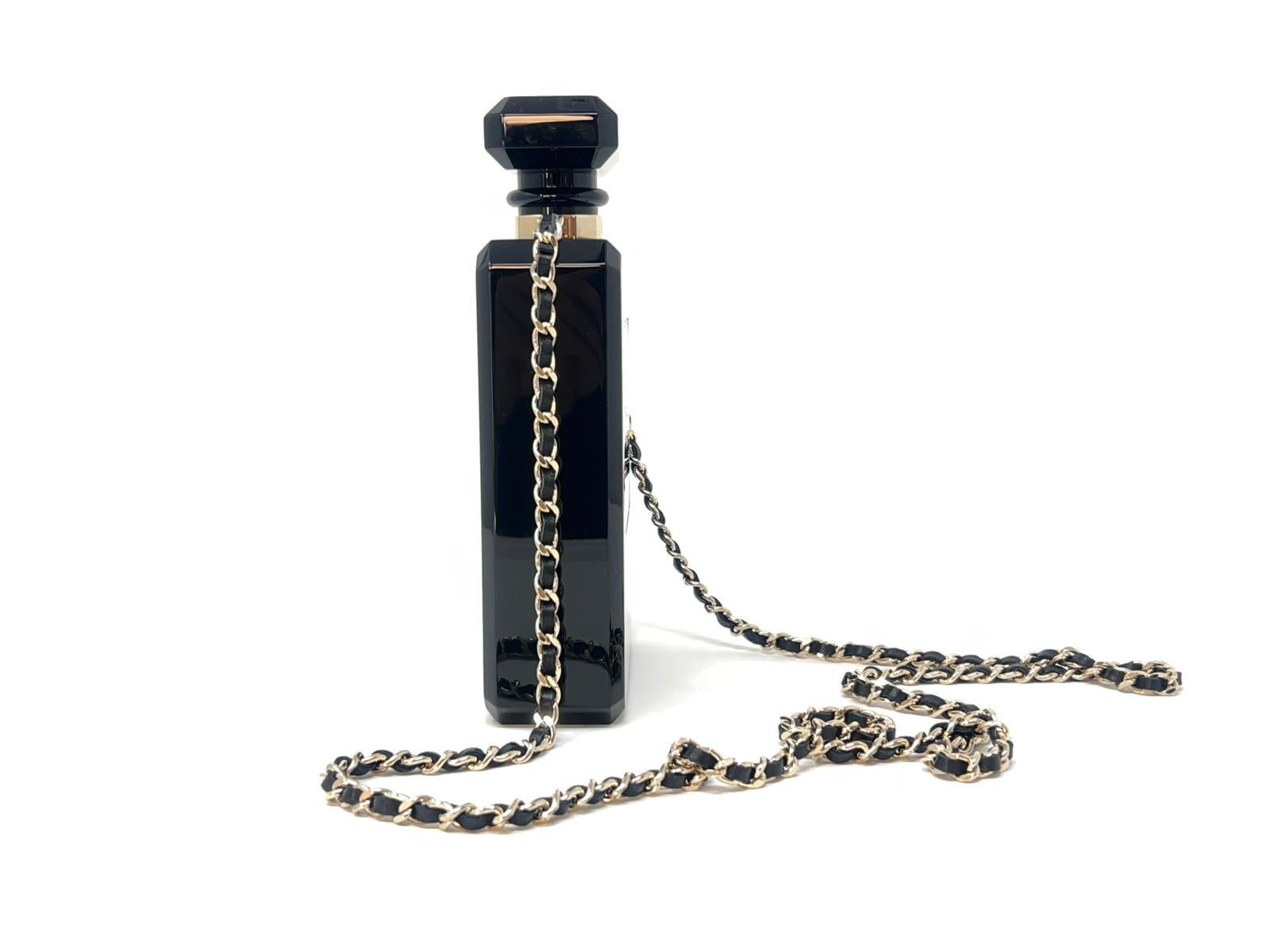 Chanel N5 Black Perfume Bottle Minaudière Cruise Collection 2013  For Sale 11