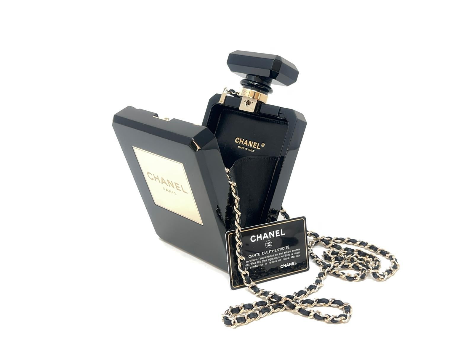 Chanel N5 Black Perfume Bottle Minaudière Cruise Collection 2013  For Sale 1