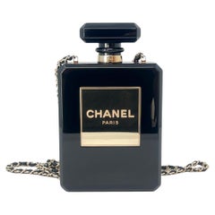 Vintage Chanel N5 Black Perfume Bottle Minaudière Cruise Collection 2013 