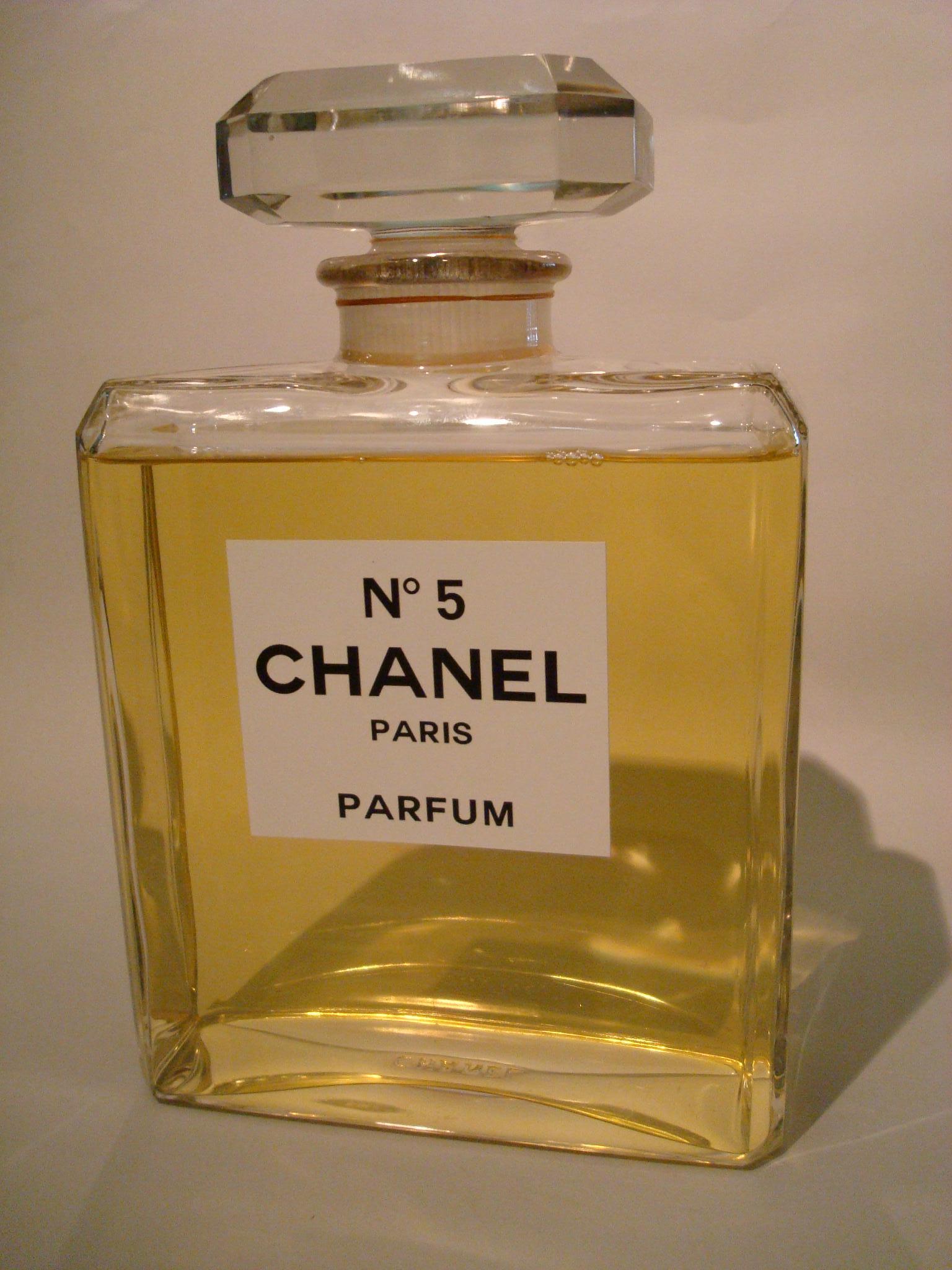 giant chanel perfume bottle