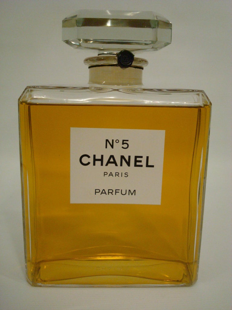 large chanel perfume bottle decor