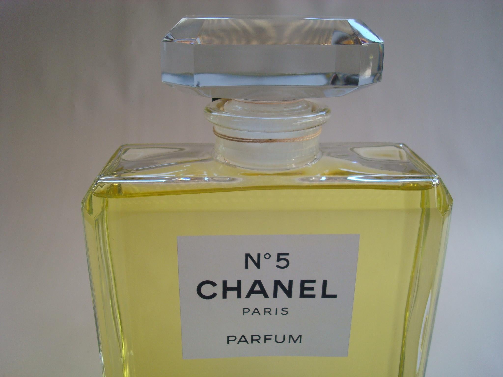 giant chanel perfume bottle