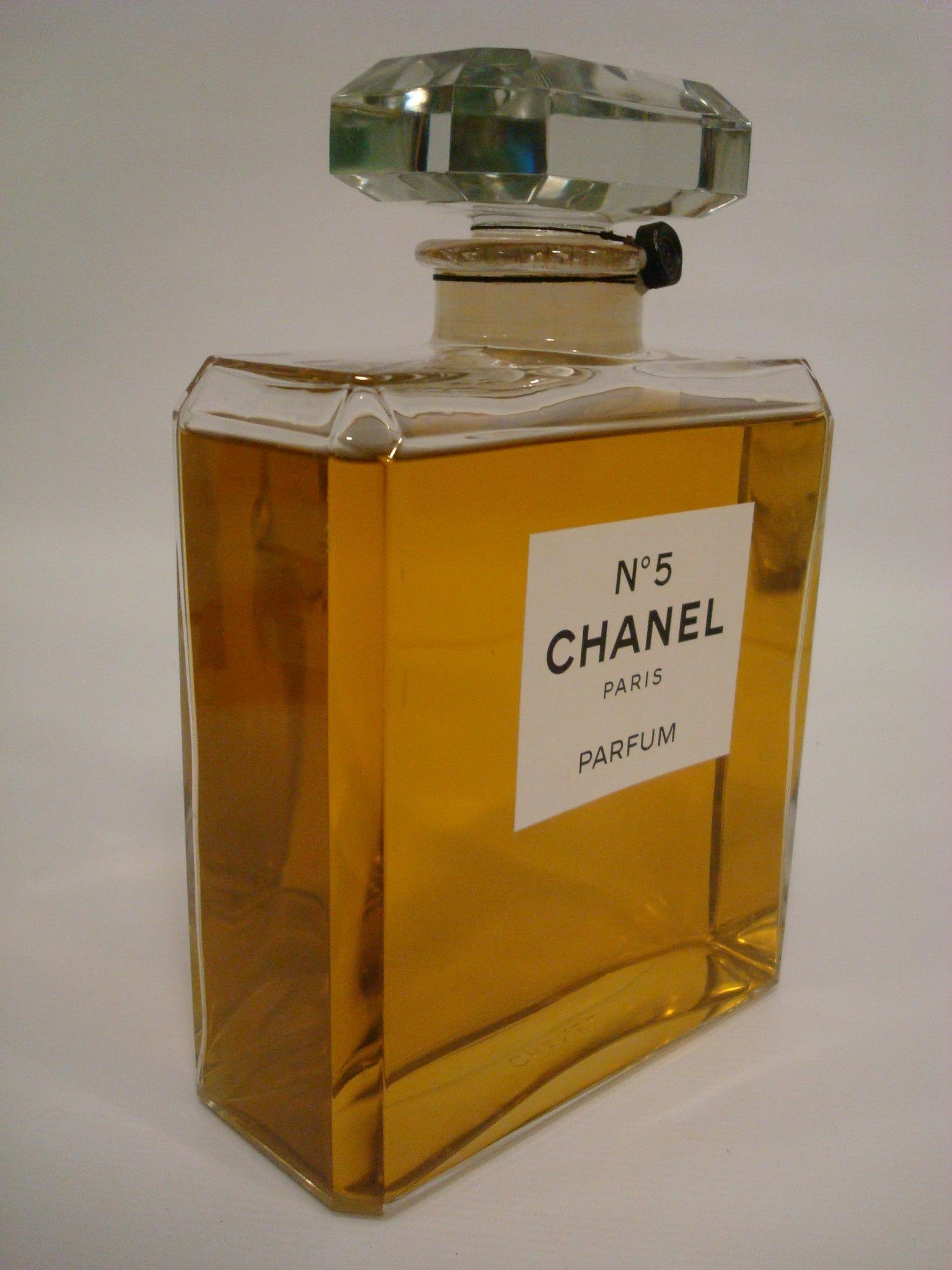 Glass Chanel N5 Huge Store Display Perfume Bottle Advertising, France, 20th Century