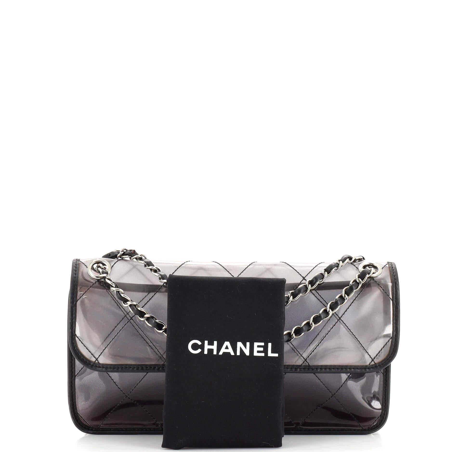 CHANEL, Bags, Chanel Clear Vinyl Bum Bag Waist Bag Pouch Small