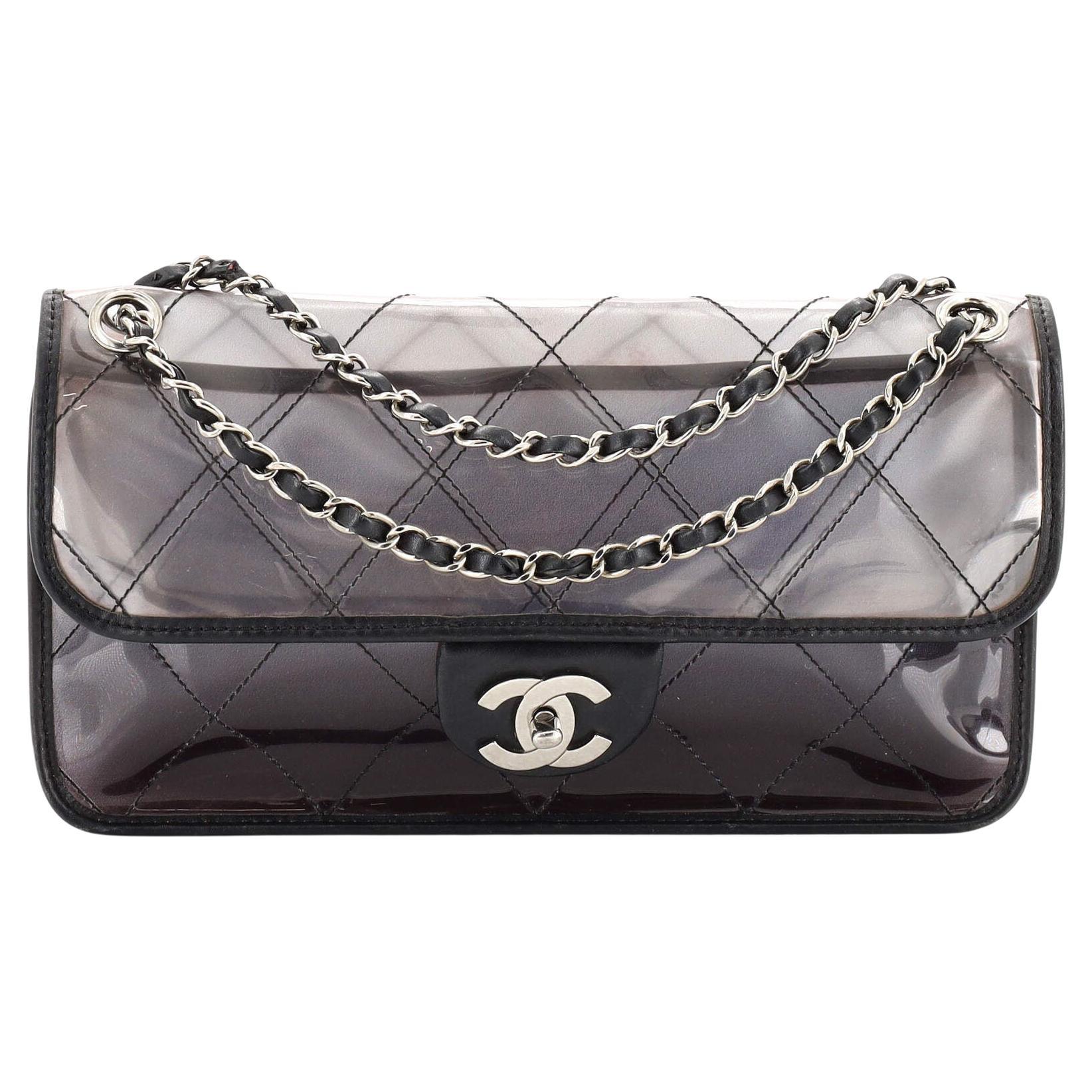 Chanel Classic Flap Naked Beauty Lock Clear Transparent PVC