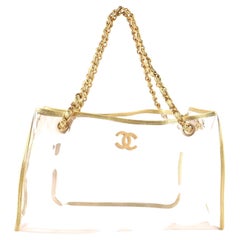 Chanel Vintage Clear Gold PVC Chunky Chain Tote Bag 24k GHW – Boutique  Patina