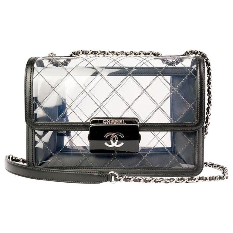 Chanel Naked Transparent Multi Compartment Flap Bag For Sale at 1stDibs