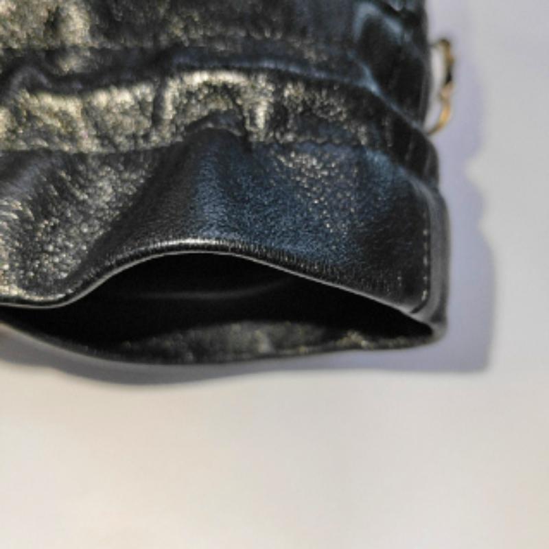 Chanel Nano Bucket Round Clutch Black Lambskin Gold HW Sling Bag For Sale 6