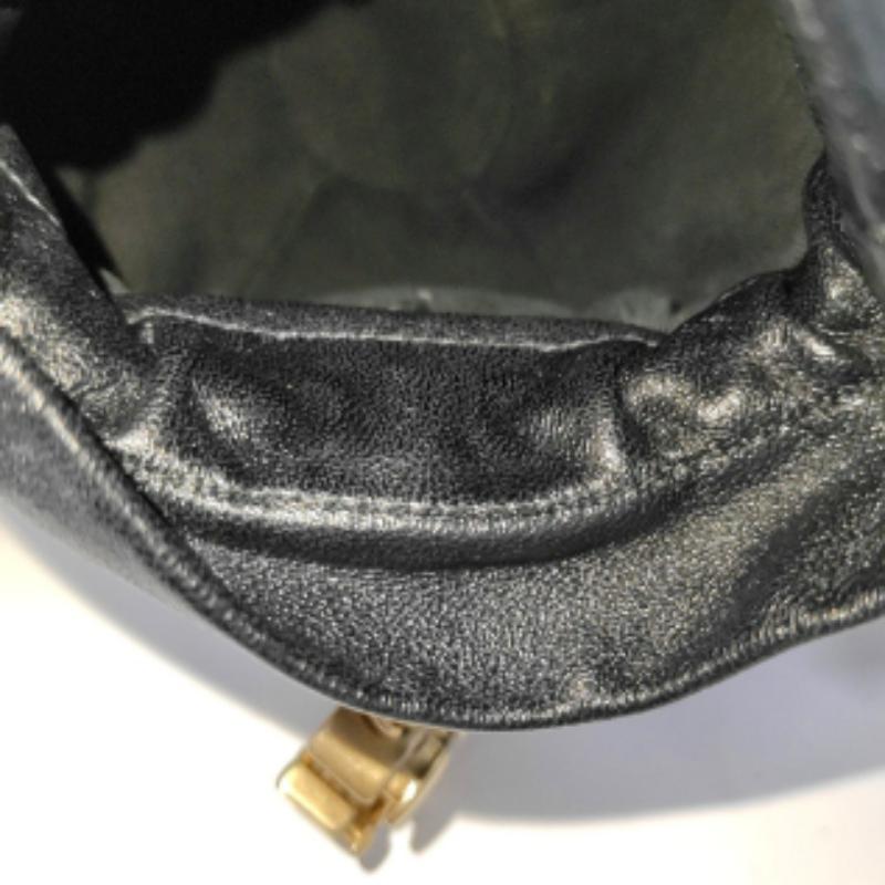 Chanel Nano Bucket Round Clutch Black Lambskin Gold HW Sling Bag For Sale 2