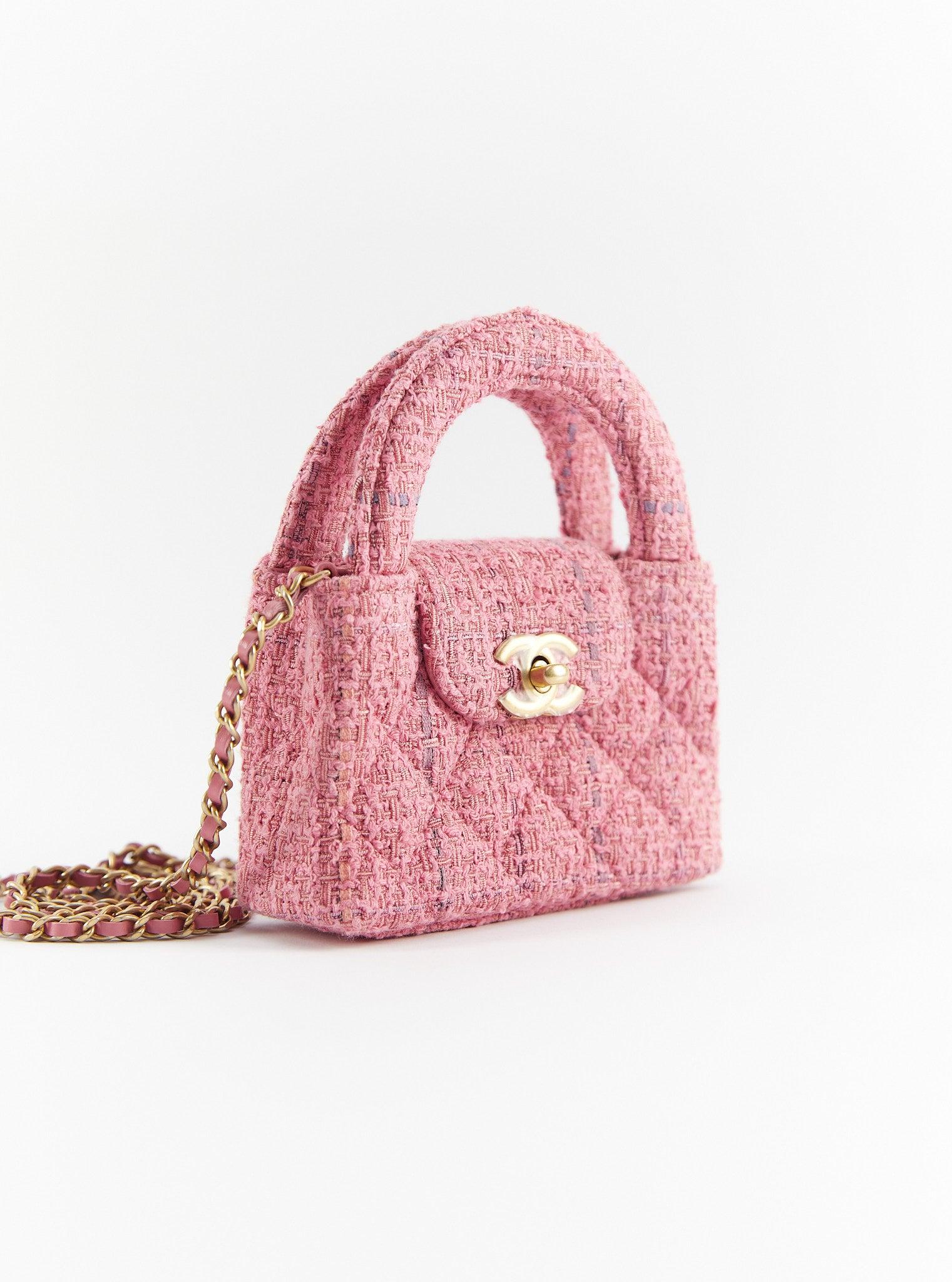 Chanel Nano Kelly Bag in Pink

Tweed with Gold-Tone Hardware

Accompanied by: Chanel Box, Dustbag & Authenticity Chip

Dimensions: H 12.5 x W 8.3 x D 4cm