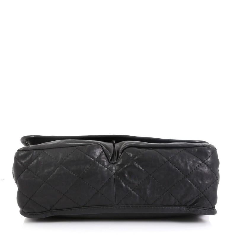 Chanel Natural Beauty Split Pocket Flap Bag Quilted Leather Medium In Good Condition In NY, NY