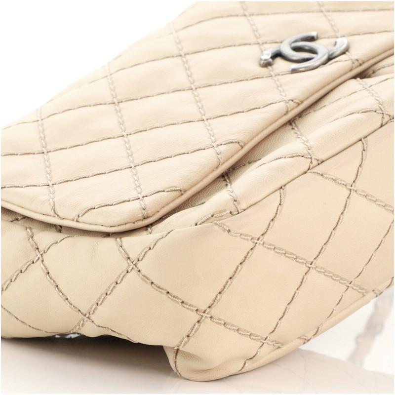 Chanel Natural Beauty Split Pocket Flap Bag Stitched Calfskin Medium 1