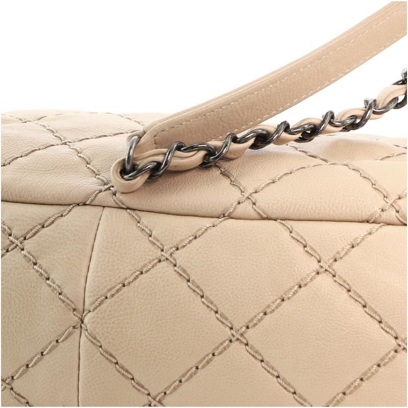 Chanel Natural Beauty Split Pocket Flap Bag Stitched Calfskin Medium 2