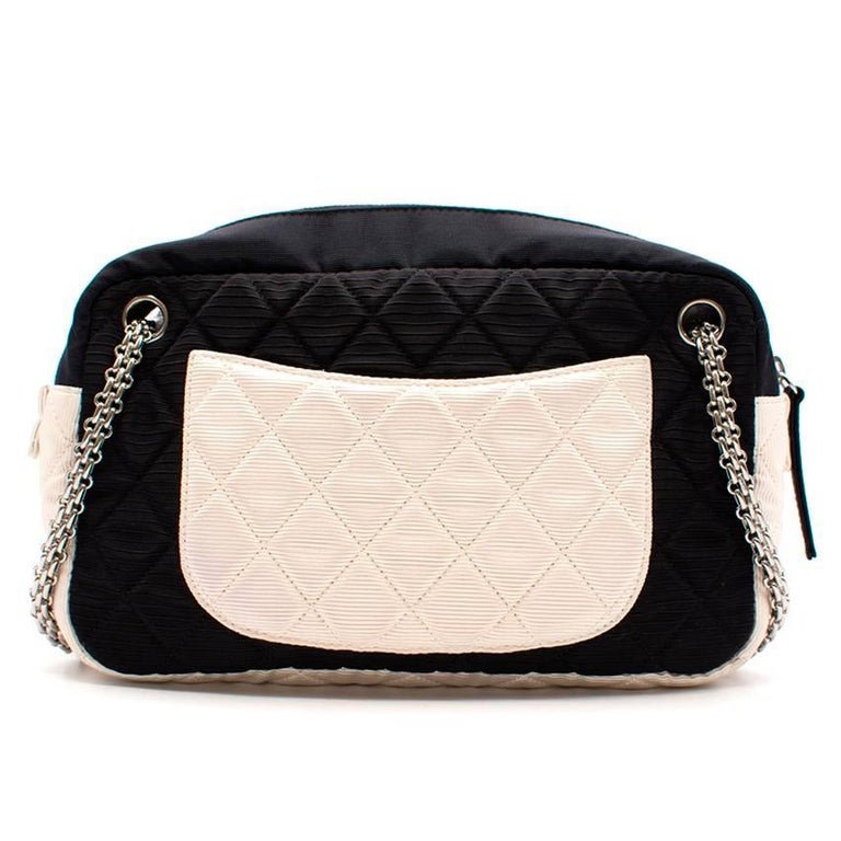Chanel Navy and White Camera Bag For Sale at 1stdibs