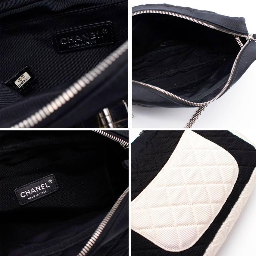 Chanel Navy and White Camera Bag For Sale 4