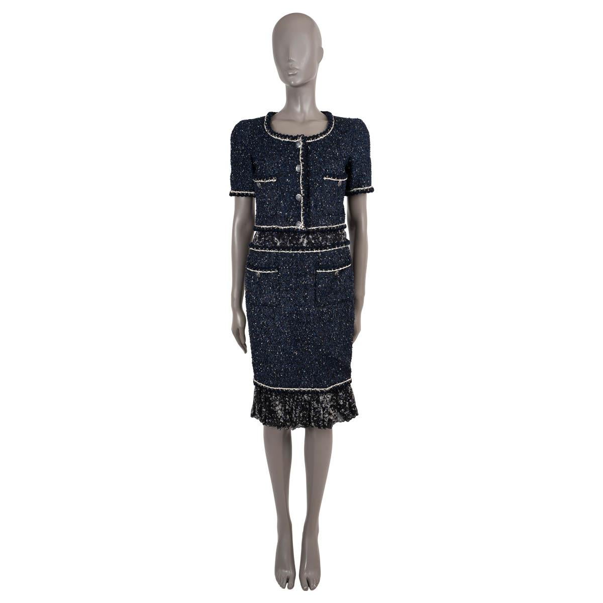 CHANEL 2012 12P PANELLED TWEED Dress 38 S Pour femmes en vente