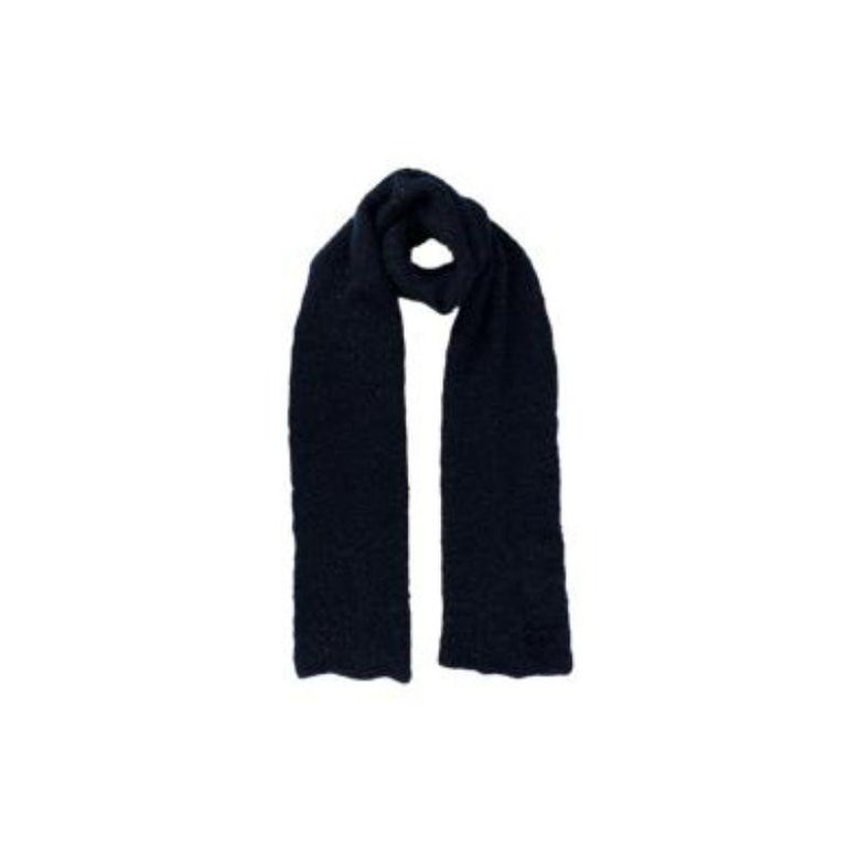 fisk atom bibel Chanel Navy and Black Sparkle Boucle Knit Scarf For Sale at 1stDibs