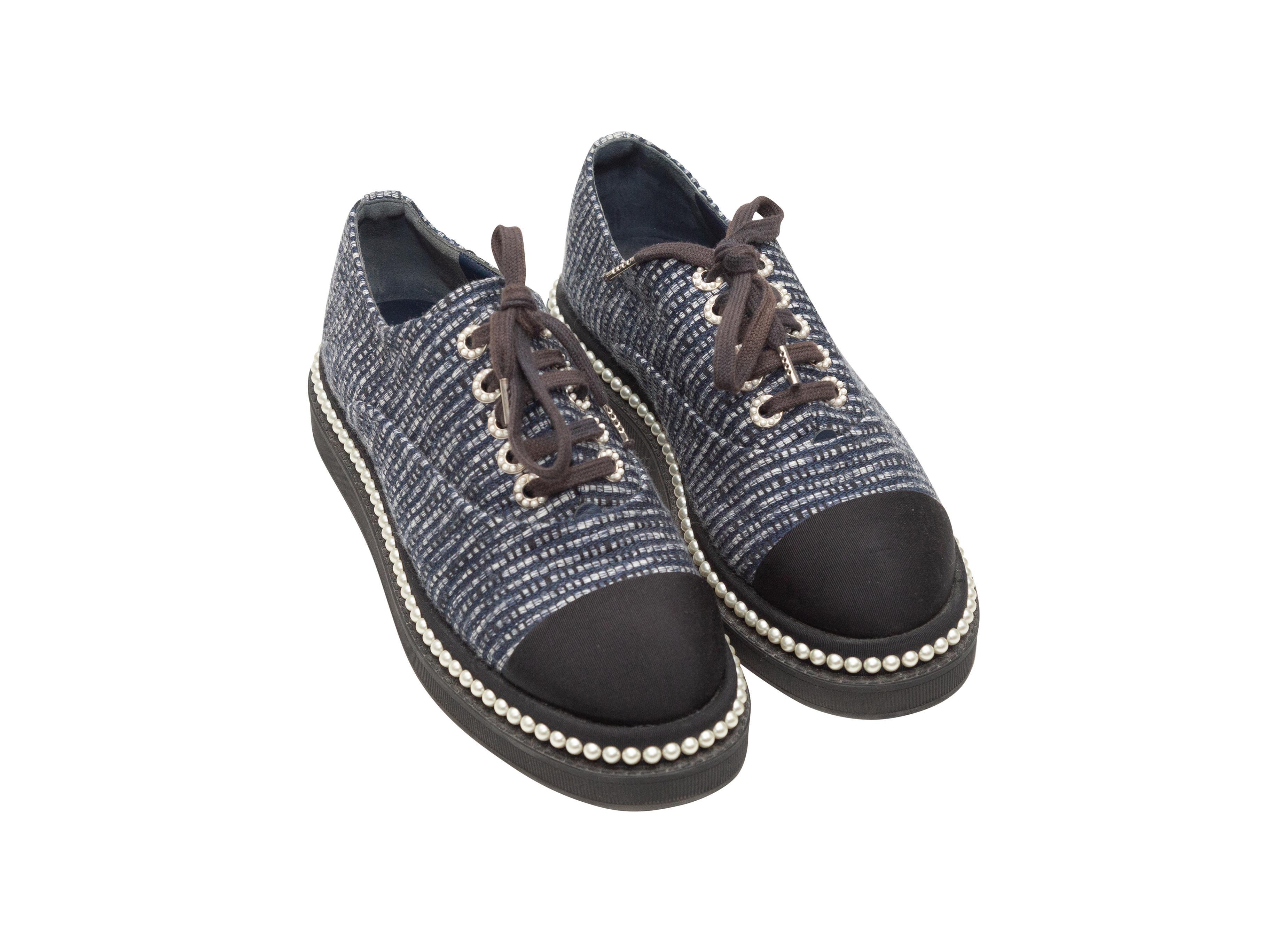 chanel denim sneakers