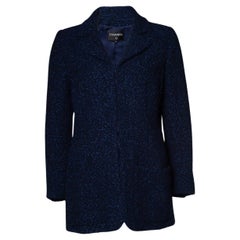 Chanel, Marineblaue und schwarze tweet-Jacke